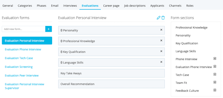 Configuring Questionnaires For Candidate Evaluation Personio